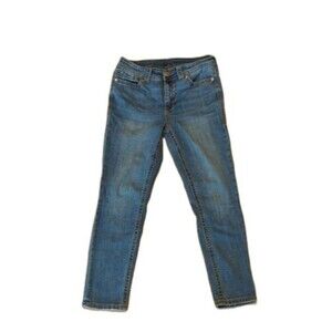 Seven 7 For All Mankind Jeans Womens Size 10 Denim Tapered Blue Mid Rise